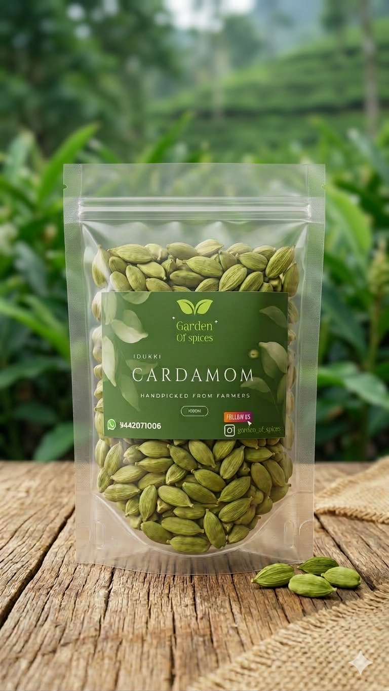 Garden Fresh Green Cardamom (Hand-Sorted Farm Harvest) 